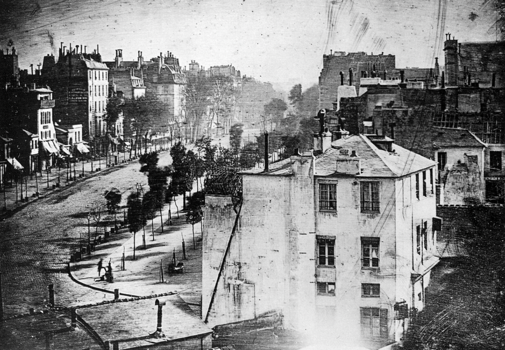 Snímka, ktorú zachytil Louis Jacques Mandé Daguerre