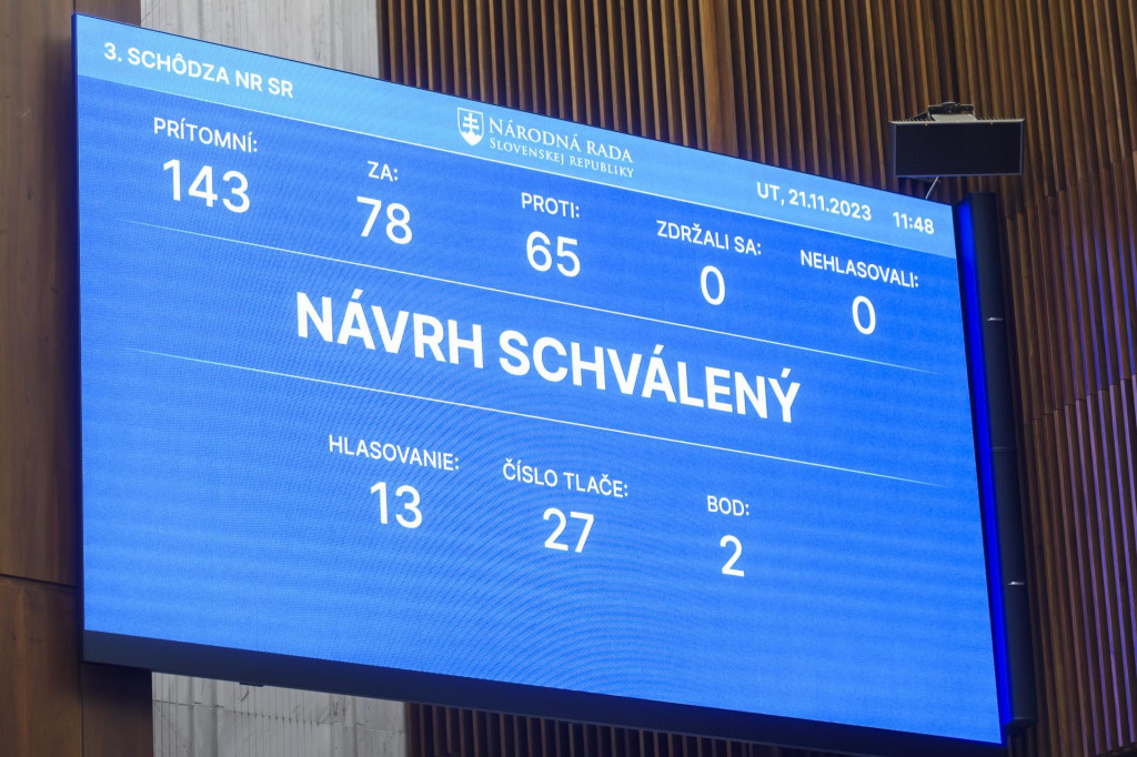 Schválenie programového vyhlásenia vlády. FOTO: TASR/Jaroslav Novák