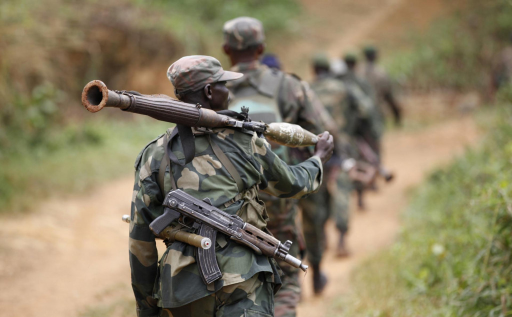 Vojenský personál Konžskej demokratickej republiky. FOTO: Reuters