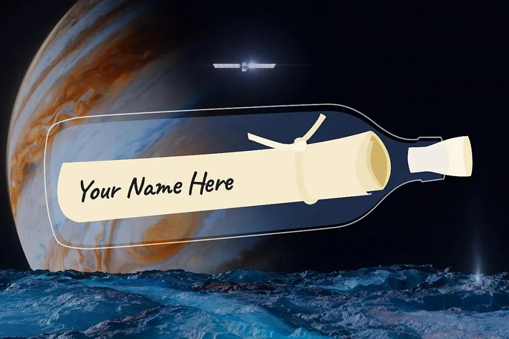 NASA ti umožňuje poslať odkaz vo fľaši k Jupiterovmu mesiacu Europe