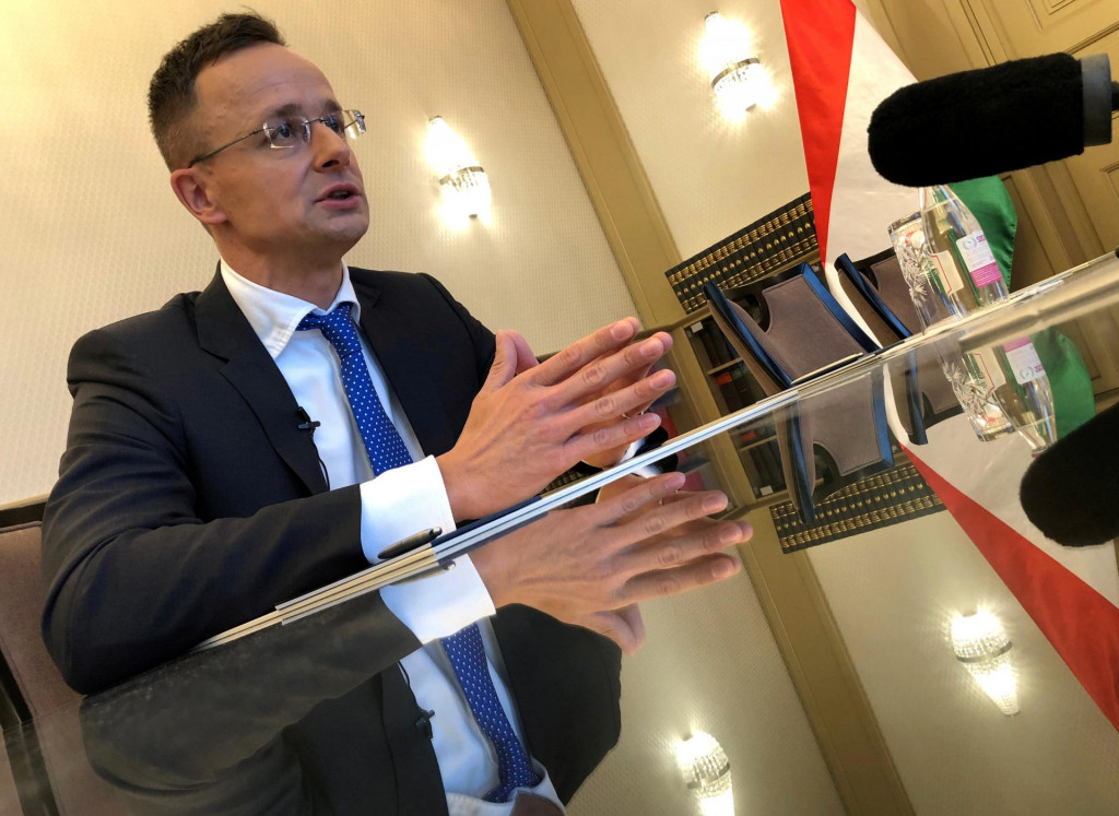 Maďarský minister zahraničia Péter Szijjártó. FOTO: REUTERS