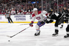 Juraj Slafkovský v drese Montrealu Canadiens. FOTO: TASR/AP
