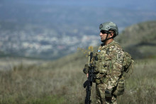 Azerbajdžanský vojak. FOTO: TASR/AP