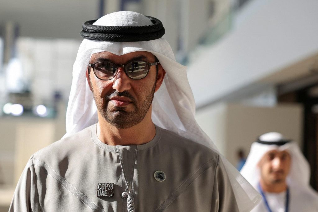 Minister priemyslu a pokročilých technológií Spojených arabských emirátov a prezident COP28 Sultán Ahmad al-Džábir. FOTO: Reuters