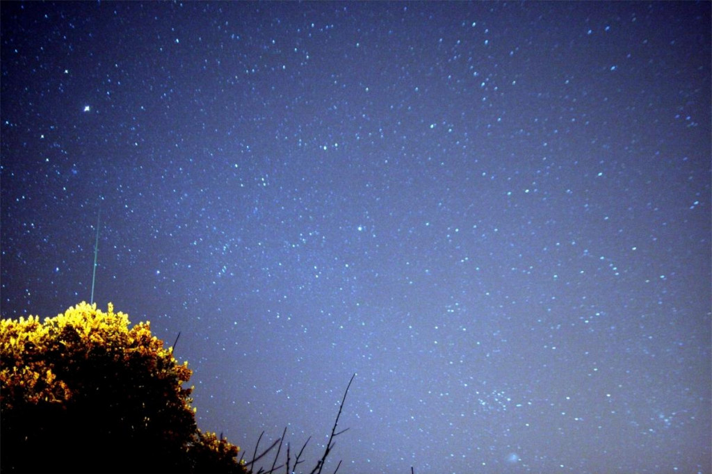 Meteorický roj Geminidy odfotený v San Francisku. FOTO: Wikipedia/Brocken Inaglory