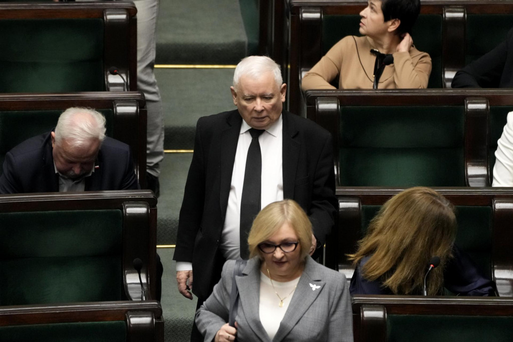 Líder poľskej vládnucej strany Právo a spravodlivosť Jaroslaw Kaczynski. FOTO: TASR/AP
