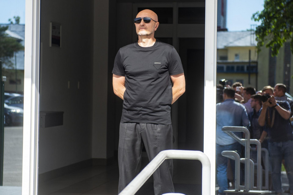 Zoroslav Kollár po skončení hlavného pojednávania na Špecializovanom trestnom súde v Pezinku v máji 2022. FOTO: TASR/Jakub Kotian