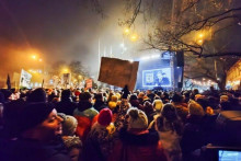 Protest na Námestí SNP v Bratislave. FOTO: HN/Tomáš Susko