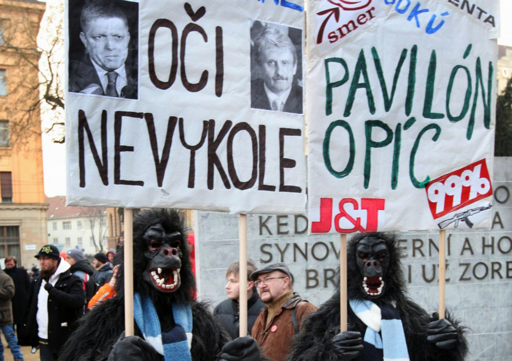 Protesty kvôli kauze Gorila. FOTO: HN/Pavol Funtál