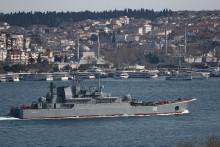 Veľká výsadková loď ruského námorníctva Novočerkassk. FOTO: Reuters