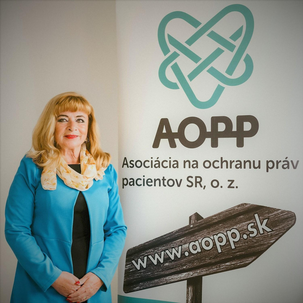 Mária Lévyová, prezidentka Asociácie na ochranu práv pacientov.
