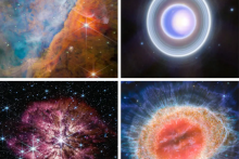 Snímky zachytávajú objav v hmlovine Orion, nový pohľad na Urán, Wolfovu-Rayetovu hviezdu a Prstencovú hmlovinu. FOTO: NASA, ESA, CSA, STSCI, Webb ERO Production Team, M. Barlow, N. Cox, R. Wesson, M. Zamani, Pdrs4all Ers Team