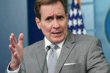 Hovorca Bieleho domu pre národnú bezpečnosť John Kirby. FOTO: Reuters