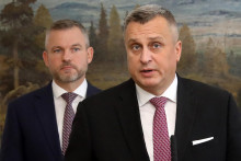 Šéf SNS Andrej Danko a šéf parlamentu Peter Pellegrini. FOTO: HN/Pavol Funtál