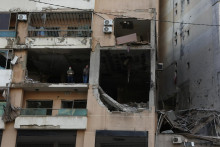 Bytový dom, kde sa odohral atentát na Sáliha Arúrího. FOTO: REUTERS