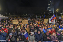 Protest opozície v Bratislave. FOTO: TASR/Jaroslav Novák
