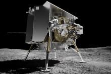 Na ilustračnej snímke spoločnosti Astrobotic Technology je Peregrine na povrchu Mesiaca.