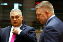 Premiéri Viktor Orbán a Robert Fico. FOTO: TASR/AP
