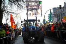 Protest nemeckých farmárov. FOTO: Reuters