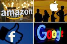 Technologickí giganti Amazon, Apple, Facebook a Google.