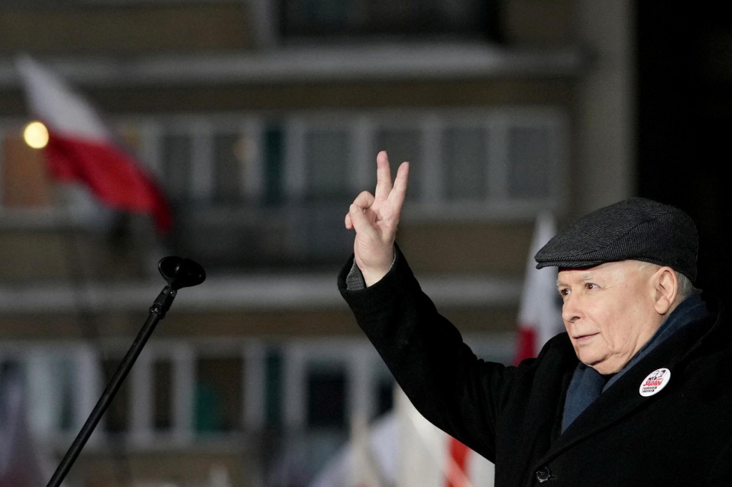 Líder poľskej strany Právo a spravodlivosť Jaroslaw Kaczynski. FOTO: Reuters