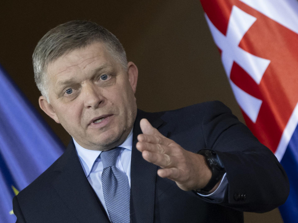 Predseda vl&aacute;dy Robert Fico. FOTO: TASR/Martin Baumann