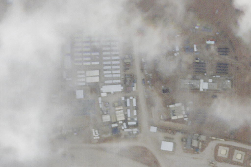 Na satelitnej snímke Planet Labs PBC pohľad na vojenskú základňu známu ako Tower 22 na severovýchode Jordánska. FOTO: TASR/AP