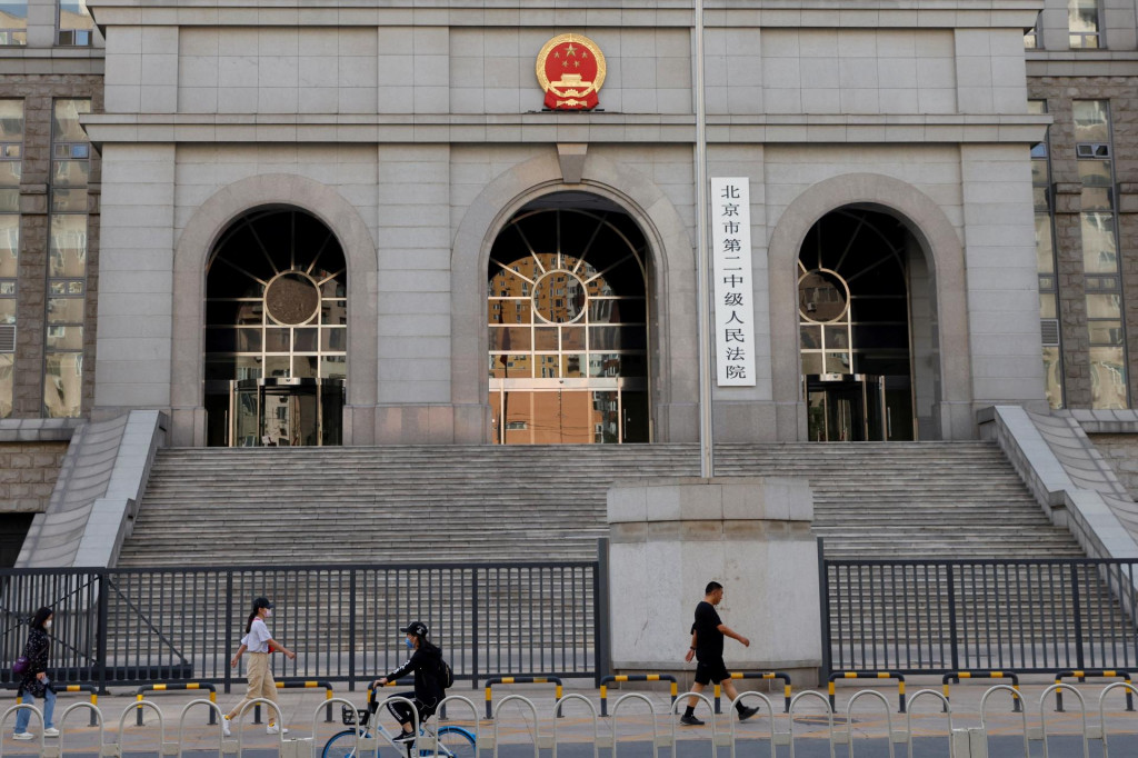 Pekingský strednýo ľudový súd č. 2, kde austrálsky spisovateľ Yang Hengjun čelil súdnemu procesu pre obvinenia zo špionáže. FOTO: Reuters