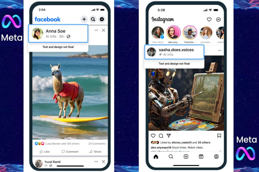 Spoločnosť Meta začne označovať obrázky a videá vytvorené umelou inteligenciou na platformách Facebook, Instagram a Threads.