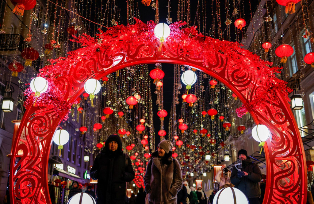Oslavy nového roka v Číne. FOTO: REUTERS
