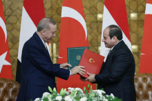 Recep Tayyip Erdogan a Abdel Fattah al-Sisi. FOTO: Reuters