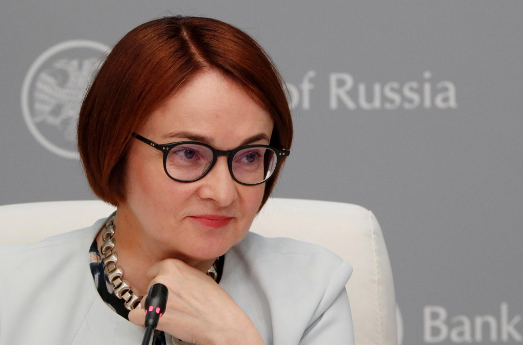 Guvernérka Ruskej centrálnej banky Elvira Nabiullinová. FOTO: REUTERS