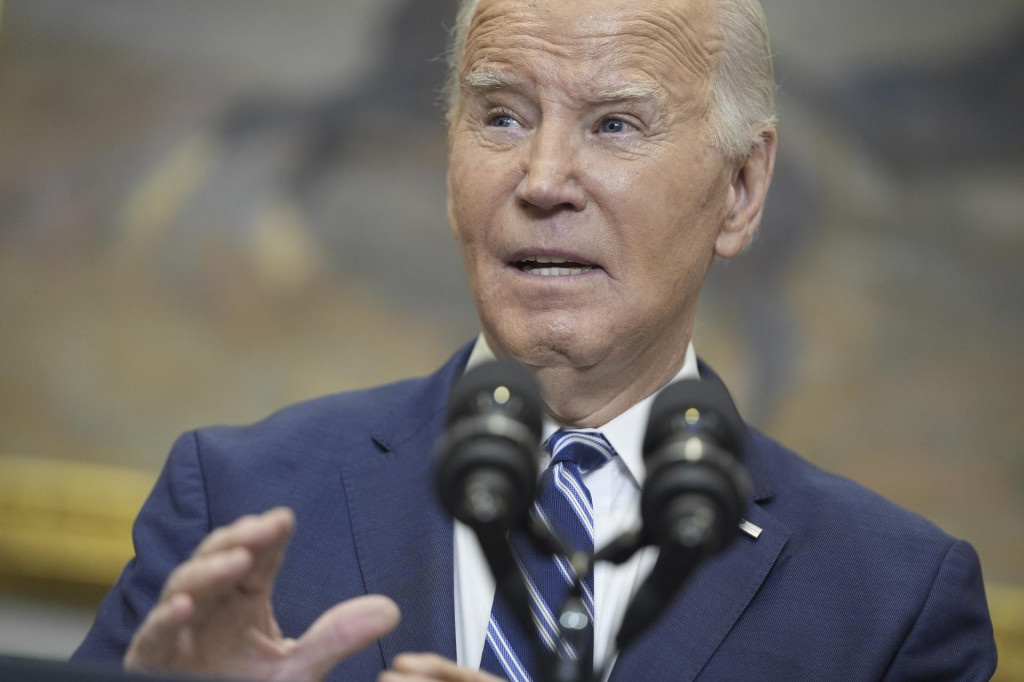 Americký prezident Joe Biden reaguje na úmrtie väzneného ruského opozičného politika Alexeja Navaľného v Bielom dome vo Washingtone. FOTO: TASR/AP
