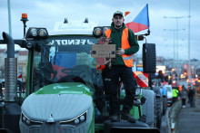 Farmári do Prahy vyrazili na protest proti situácii vo svojom odbore. FOTO: Petr Topič, MAFRA