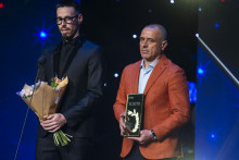 Marek Hamšík a Francesco Calzona. Alebo tiež klubová legenda a už čochvíľa hlavný tréner SSC Neapol. FOTO: TASR/J. Kotian
