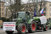 Protest farmárov v Prešove. FOTO: TASR/Maroš Černý