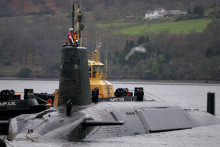 Ponorka Trident Ballistic Missile Submarine triedy Britského kráľovského námorníctva Vanguard. FOTO: Reuters