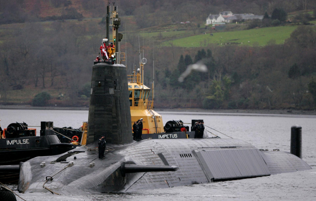 Ponorka Trident Ballistic Missile Submarine triedy Britského kráľovského námorníctva Vanguard. FOTO: Reuters