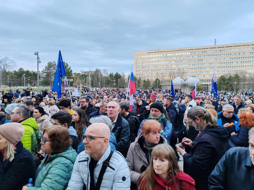 Zhromaždenie pre J&aacute;na a Martinu. FOTO: HN/Tom&aacute;&scaron; Susko