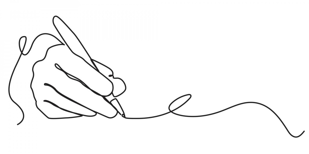 One line hand writing continuous line drawing hand with pen line art illustration FOTO: Shutterstock