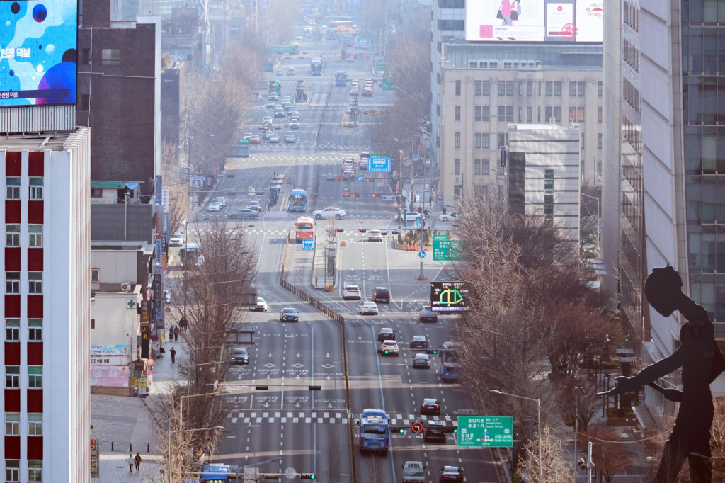 Cesta v centre Soulu. FOTO: TASR/Jonhap
