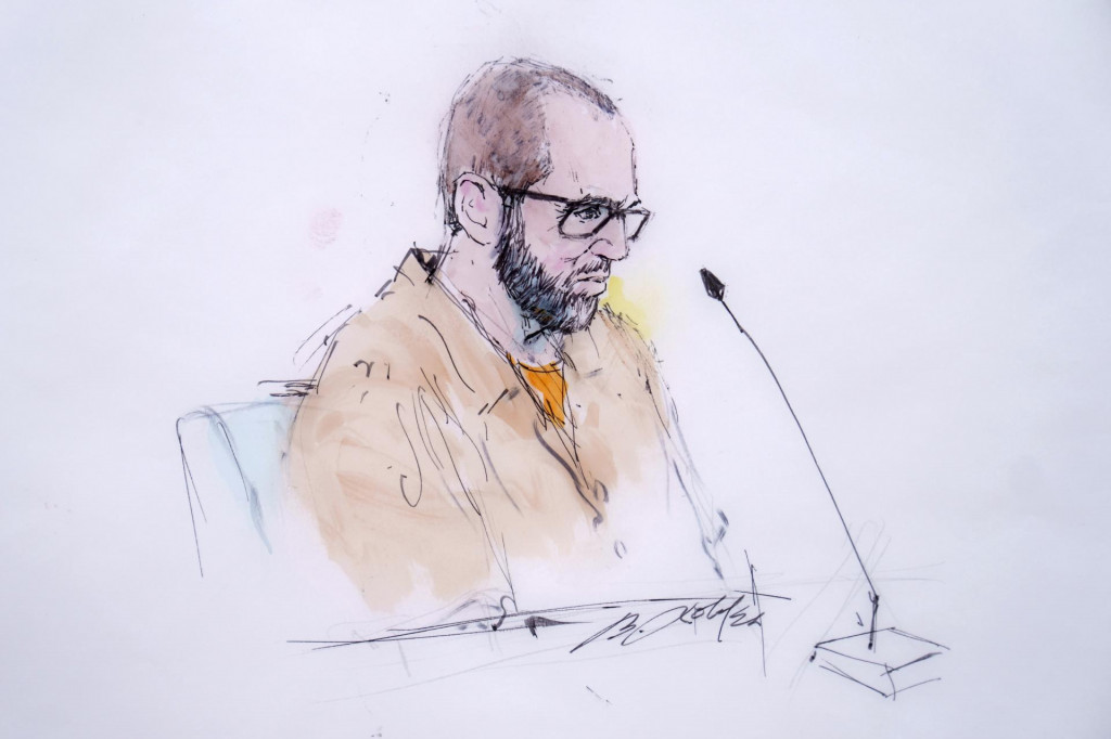 Na kresbe zo súdnej siene Alexander Smirnov na súde v Los Angeles. FOTO: TASR/AP