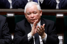 Predseda poľskej opozičnej strany Právo a spravodlivosť Jaroslaw Kaczyński. FOTO: Reuters