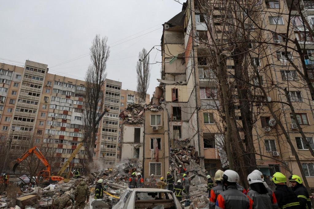Útok ruských dronov v Odese. FOTO: Reuters