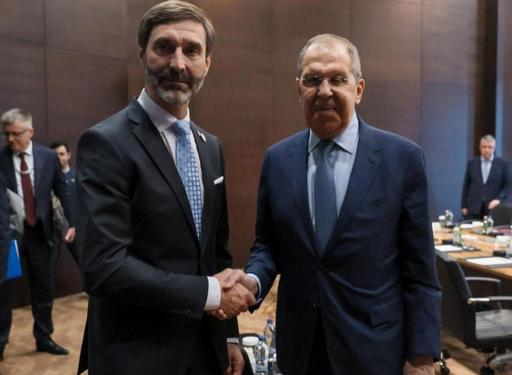Juraj Blanár a Sergej Lavrov. FOTO: Ruské ministerstvo zahraničia