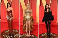 Oscars 2024, Vanity Fair: Kylie Jenner, Margot Robbie, Irina Shayk FOTO: TASR/AP, Evan Agostini