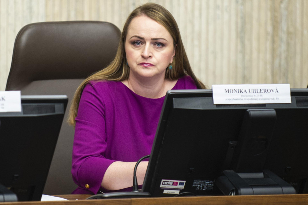 Predsedníčka Konfederácie odborových zväzov Monika Uhlerová. FOTO: TASR/Jakub Kotian