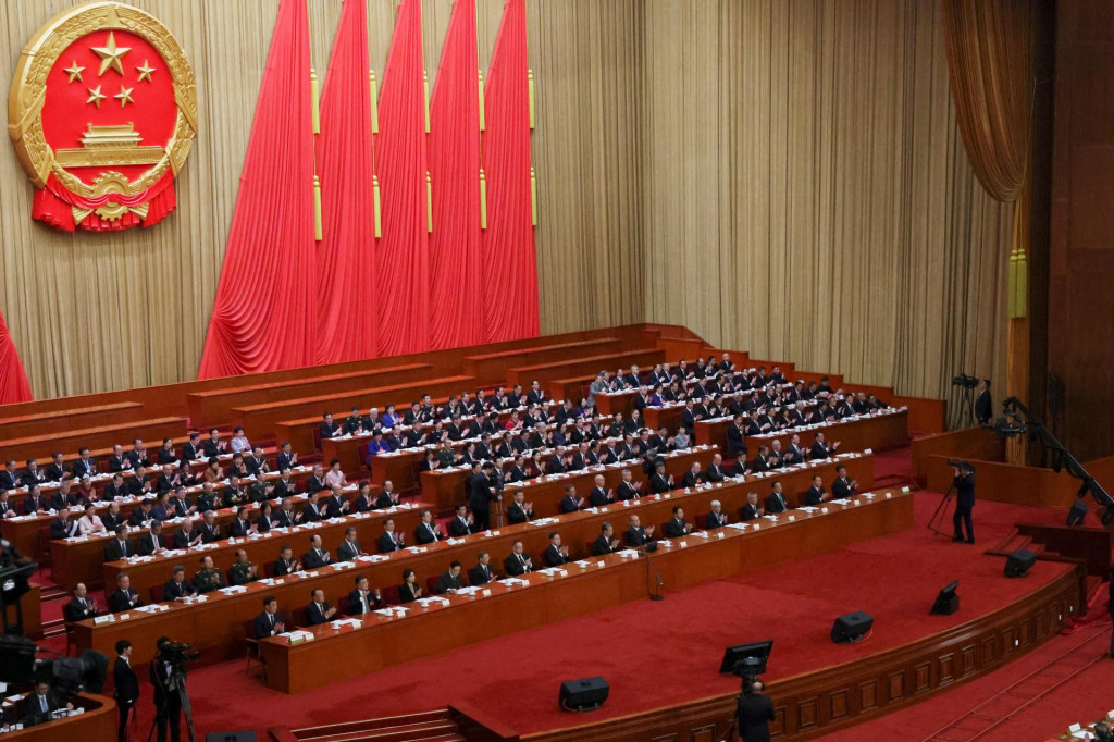 Všečínske zhromaždenie ľudových zástupcov, teda čínsky parlament. FOTO: REUTERS