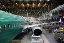 Ilustračná fotografia. Nový 737 MAX-9 Boeing vo výrobnom závode v Rentone. FOTO: Reuters