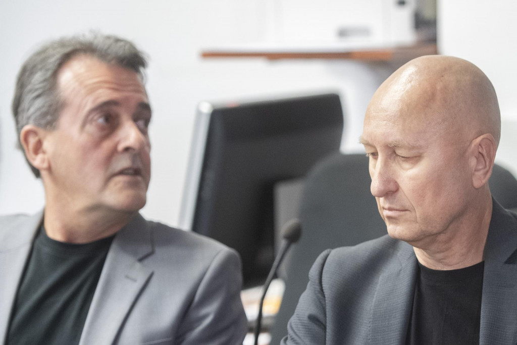 Na snímke obžalovaní vpravo Zoroslav Kollár a vľavo Richard Molnár.FOTO: TASR/Martin Baumann